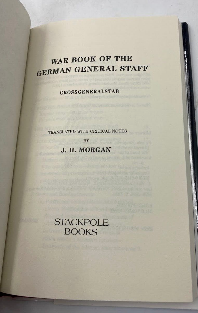 The War Book German General Staff 1914 Grossgeneralstab Deutsches 2005 History