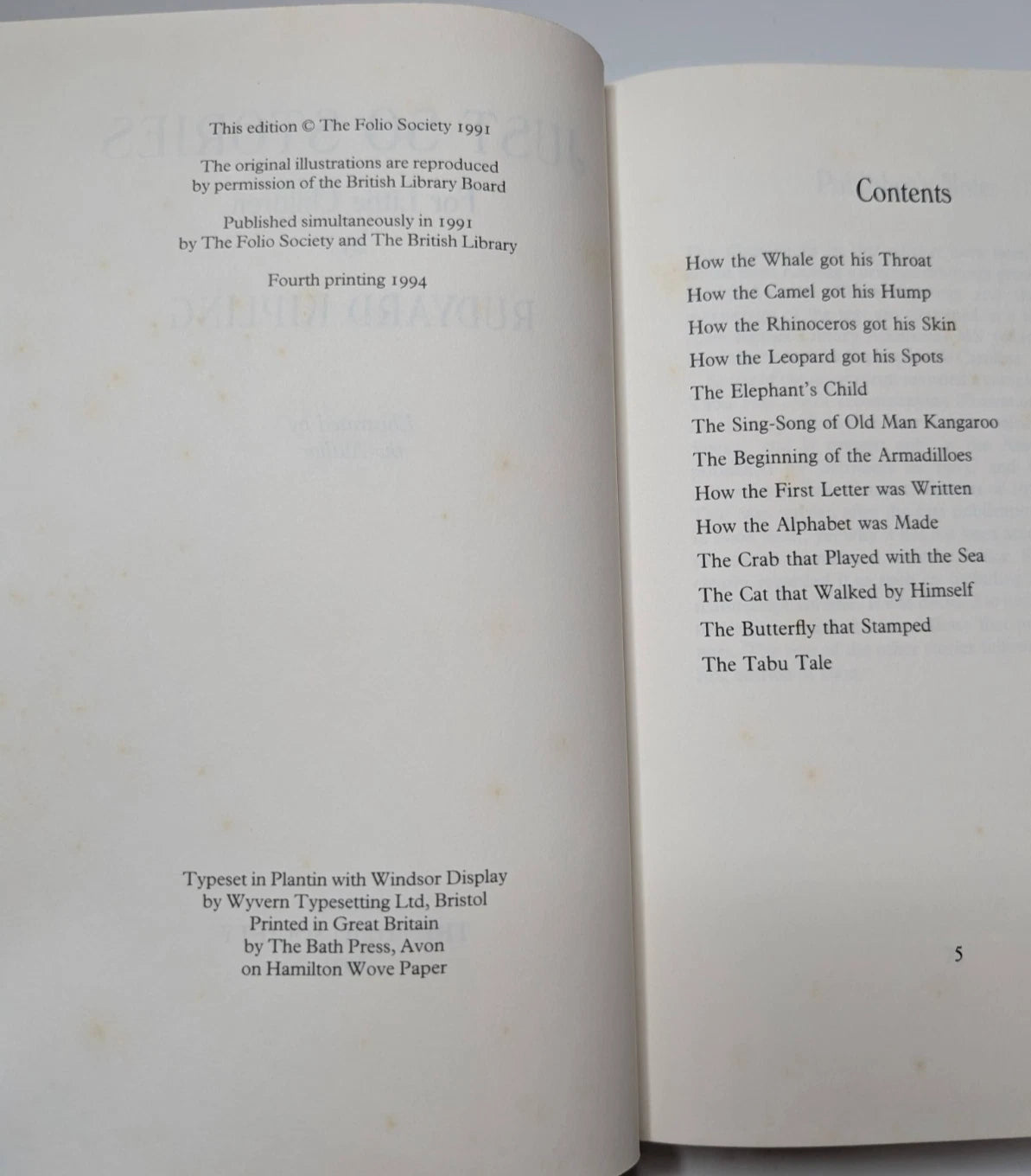 Just So Stories (Folio Society) - actual copy, photograph 4