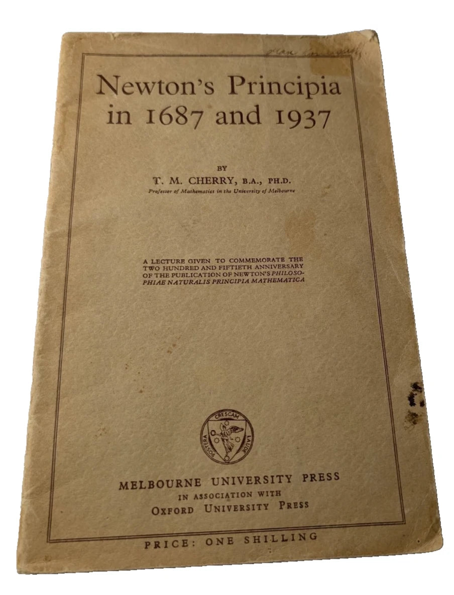 Newton's Principia in 1687 and 1937, actual softcover booklet, photo 1 of 8