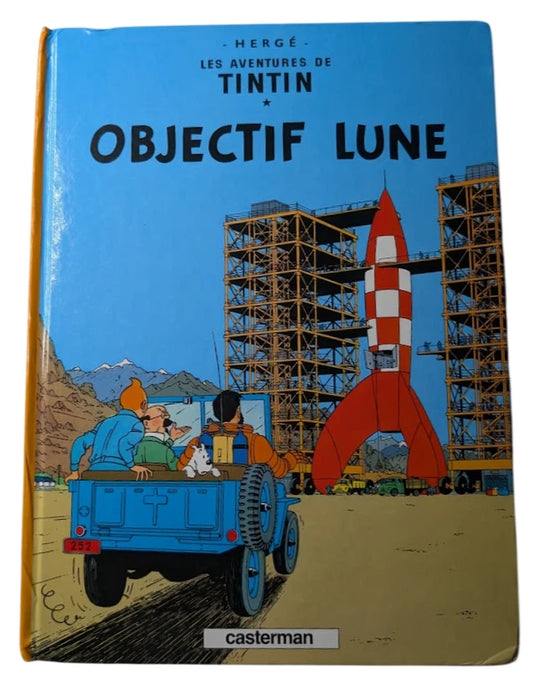 Objectif Lune by Hergé - French edition - front cover