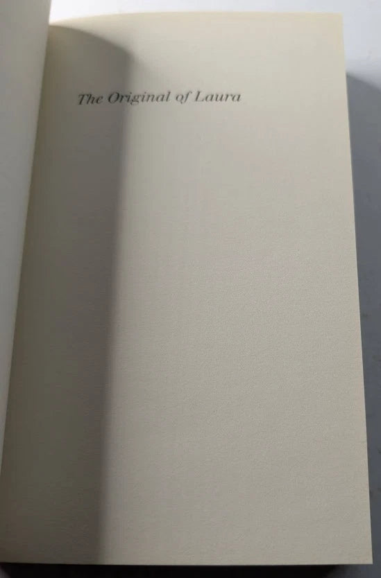 The Original of Laura, contents page