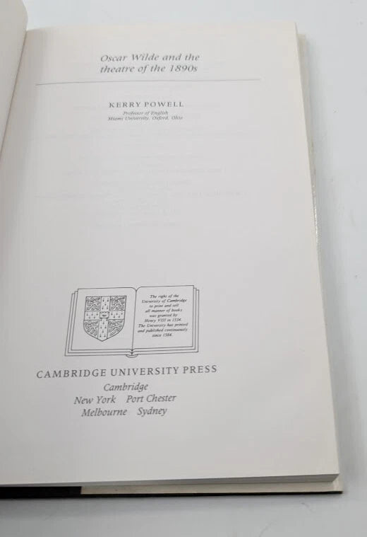 Oscar Wilde and the Theatre of the 1890s by Kerry Powell - copy photograph 5