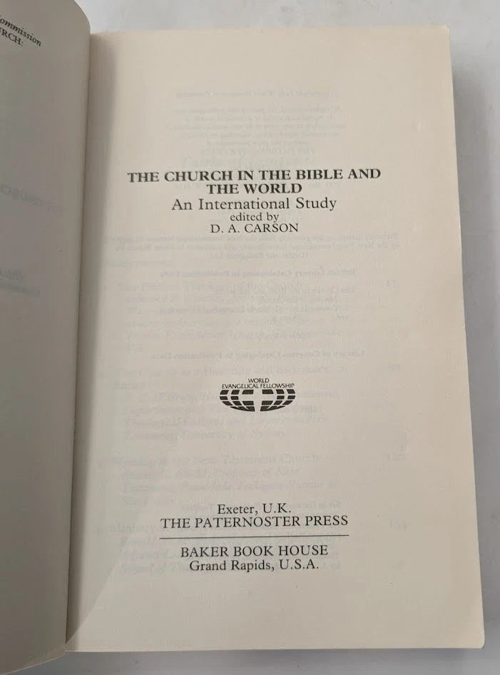 The Church in the Bible and the World: An International Study - actual copy, photo 4