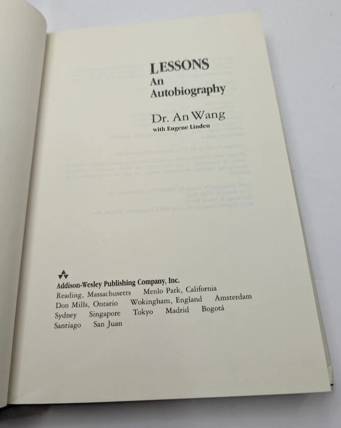 Lessons: An Autobiography by An Wang and Eugene Linden - copy photograph 3