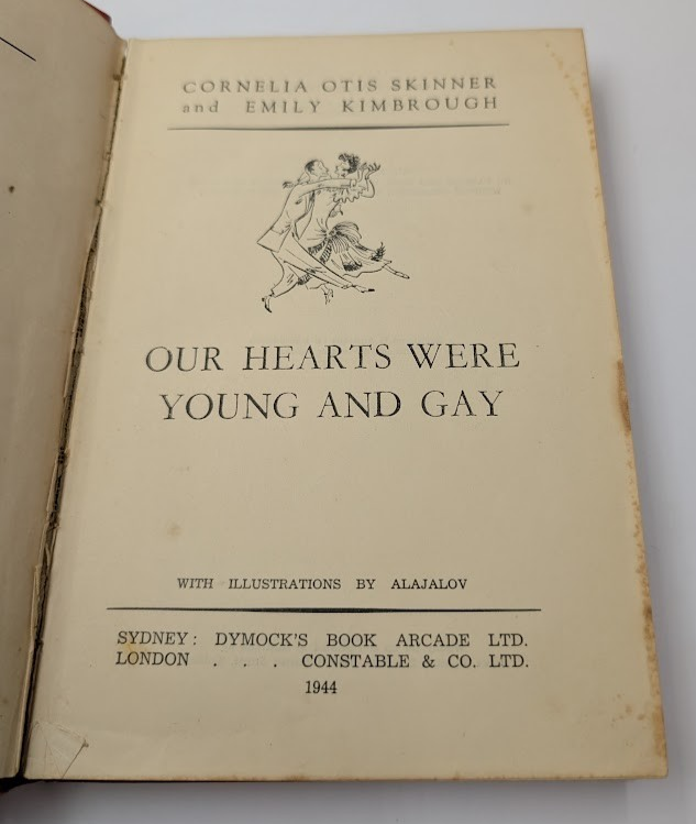 Our Hearts Were Young and Gay, actual copy photo 5