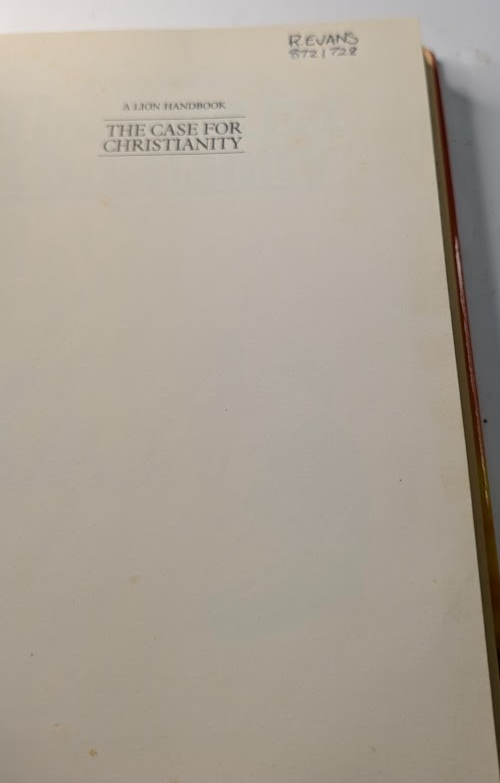 The Case for Christianity, actual copy photo 4