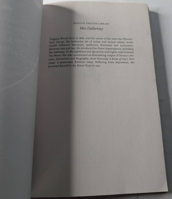 Mrs Dalloway, actual copy photo 3