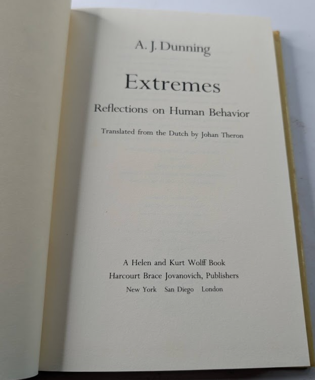 Extremes: Reflections on Human Behavior, actual copy photo 5