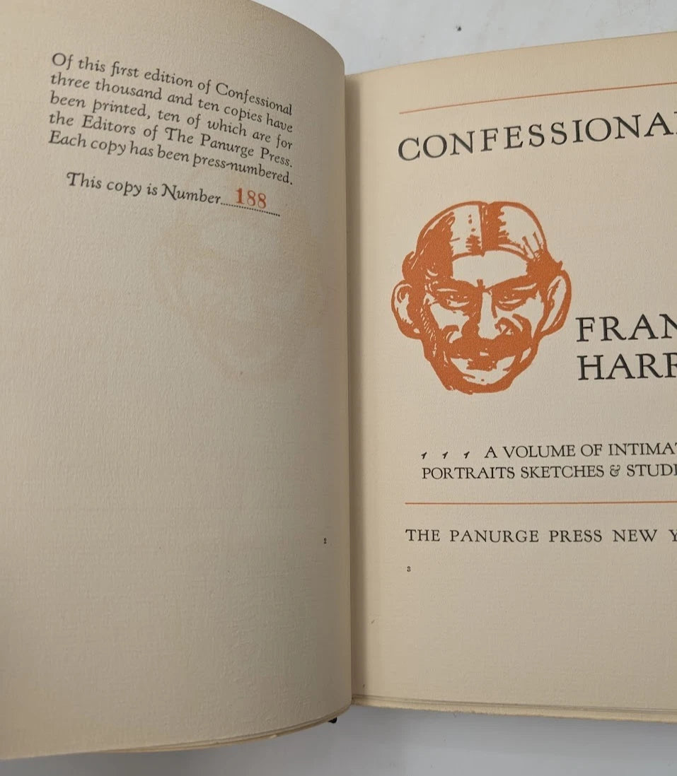 Confessional by Frank Harris, limited edition no. 188, original copy photograph 3