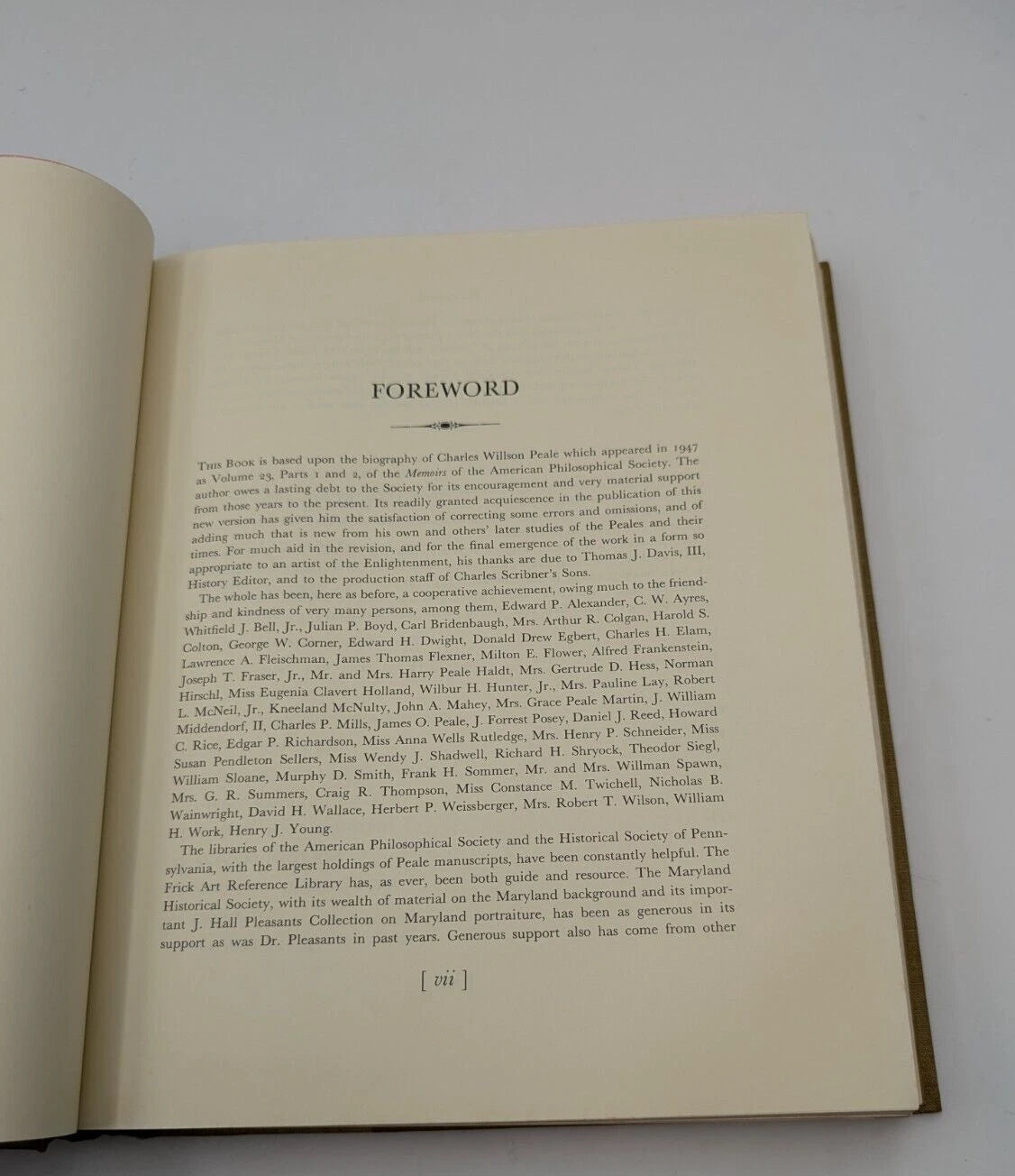 Charles Willson Peale: His Art and His Legacy by Charles Coleman Sellers, original copy photograph 12