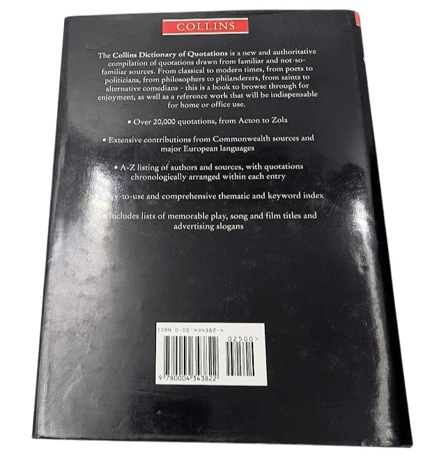 Collins Dictionary of Quotations, edited by A. Norman Jeffares and Martin Gray - original copy photo 2