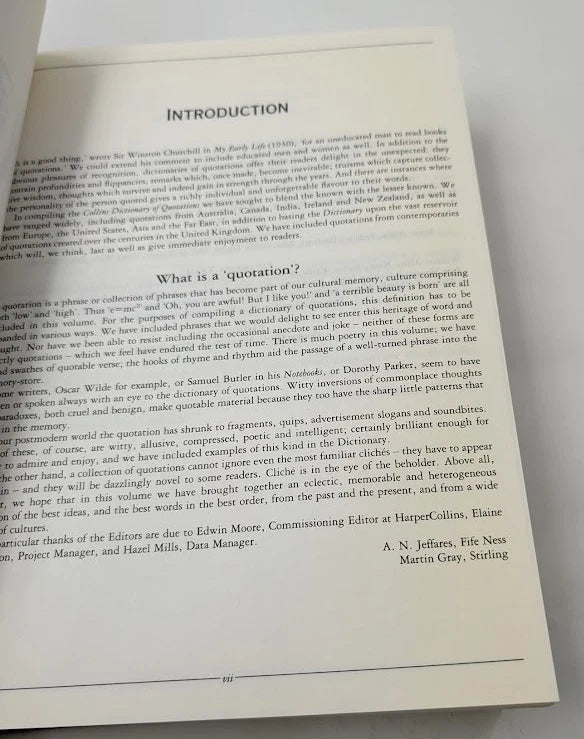 Collins Dictionary of Quotations, edited by A. Norman Jeffares and Martin Gray - original copy photo 7