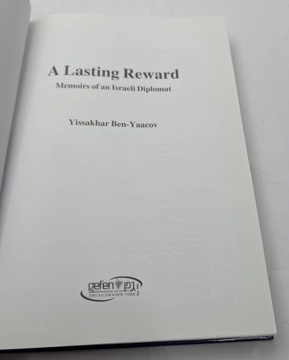 A Lasting Reward: Memoirs of an Israeli Diplomat, signed copy - original copy photo 3