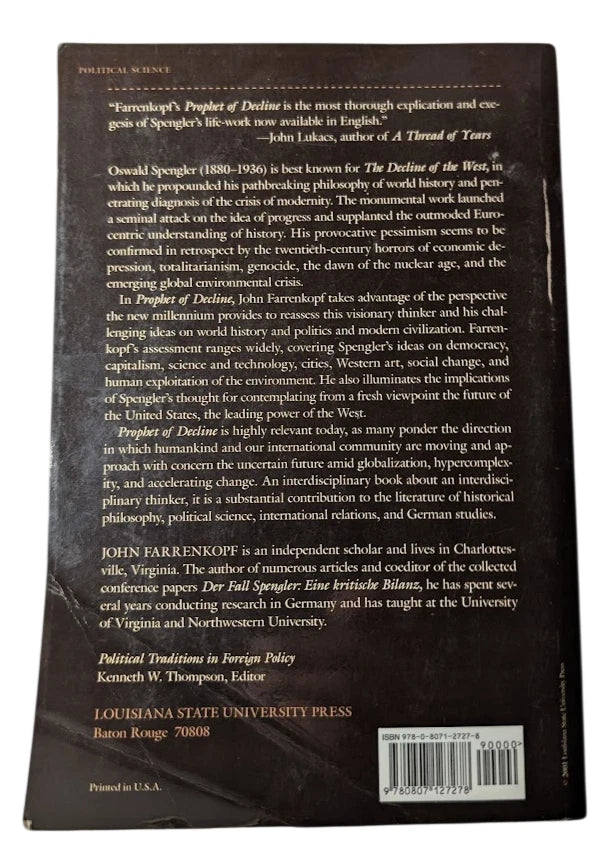 Prophet of Decline: Spengler on World History and Politics - actual copy, photograph 2