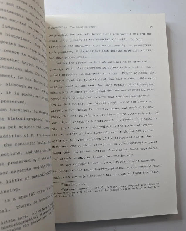 Polybius on the Writing of History
