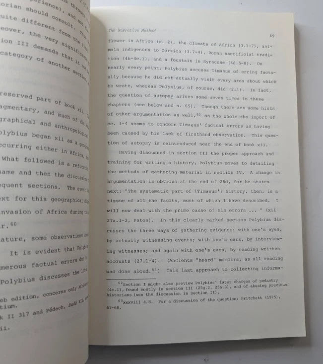 Polybius on the Writing of History