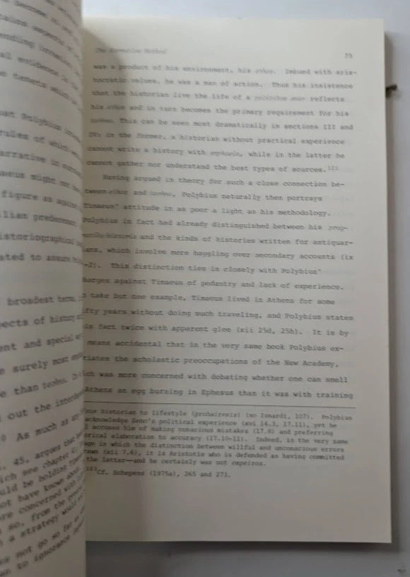 Polybius on the Writing of History