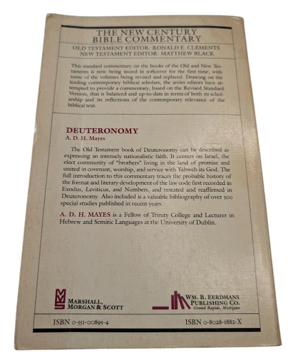 The New Century Bible Commentary: Deuteronomy