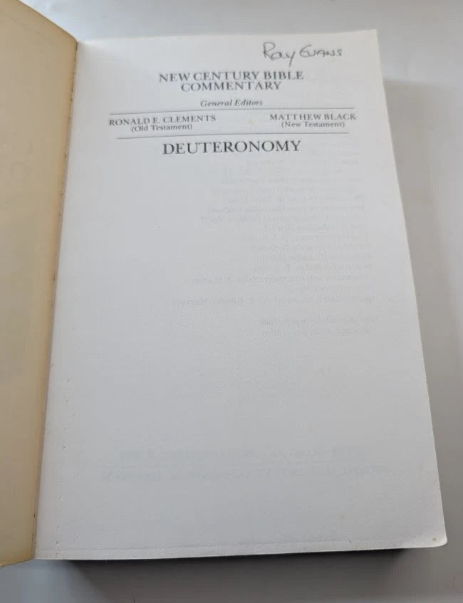 The New Century Bible Commentary: Deuteronomy