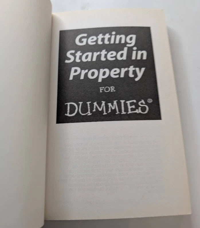 Getting Started in Property For Dummies Real Estate Investing