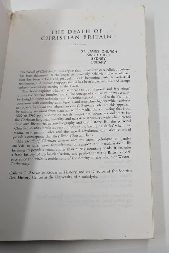 The Death of Christian Britain (Christianity and Society in the Modern World)