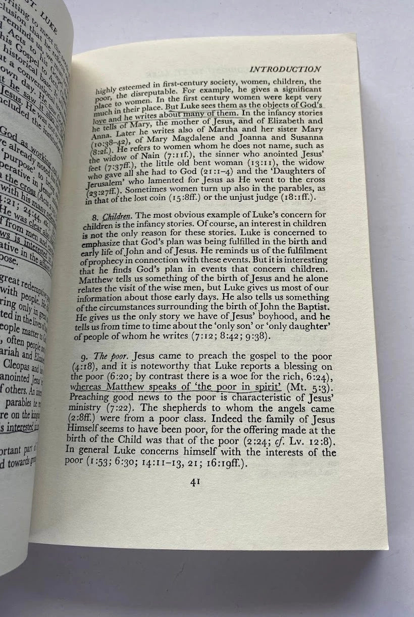 The Gospel According to St. Luke: An Introduction and Commentary (Tyndale New Testament Commentaries)