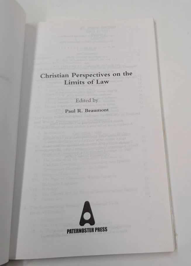 Christian Perspectives on the Limits of Law