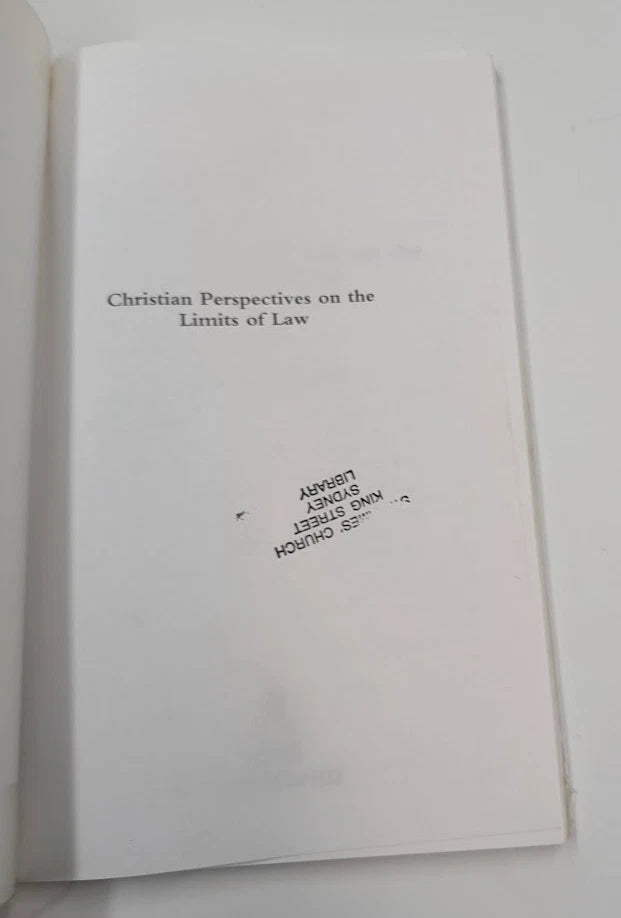 Christian Perspectives on the Limits of Law