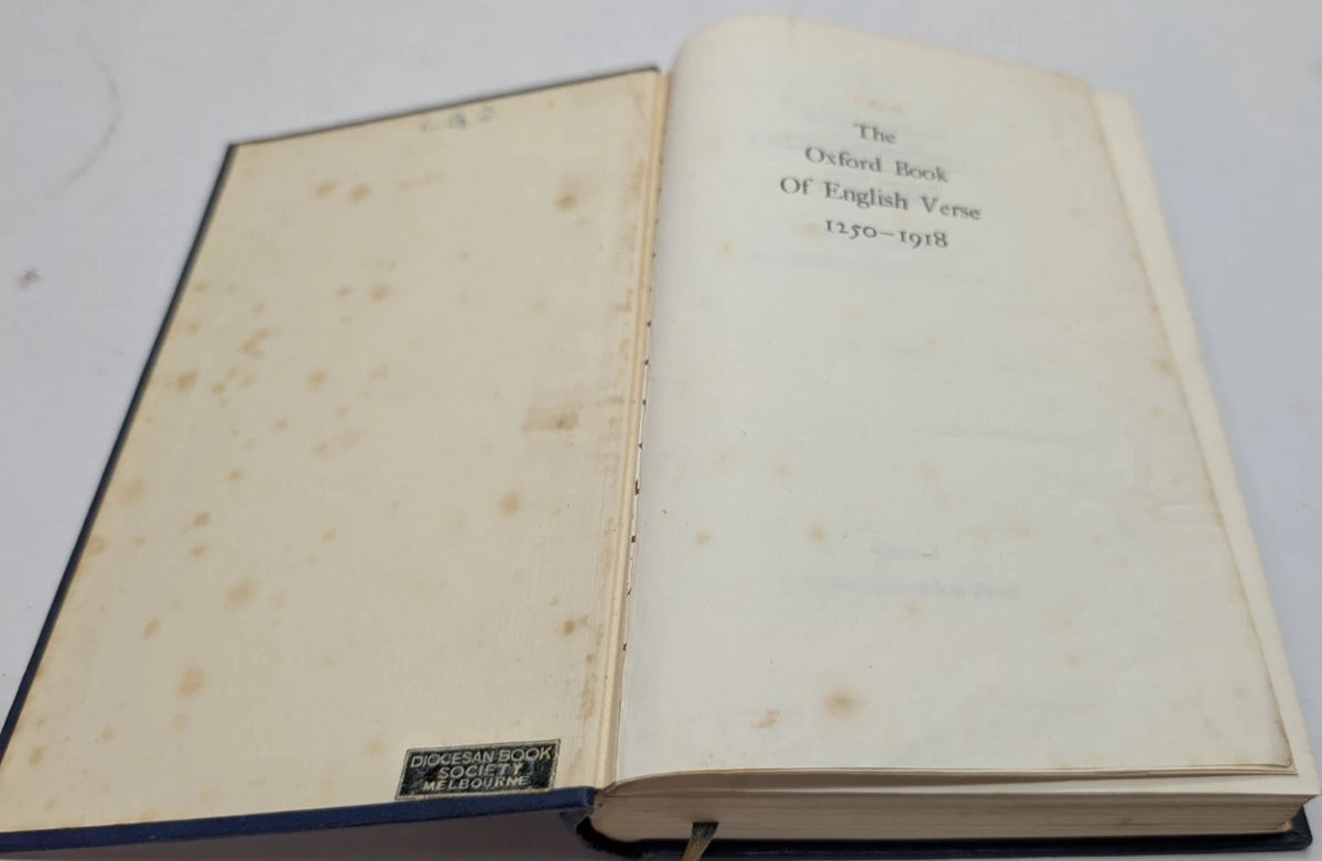 The Oxford Book of English Verse, 1250-1918