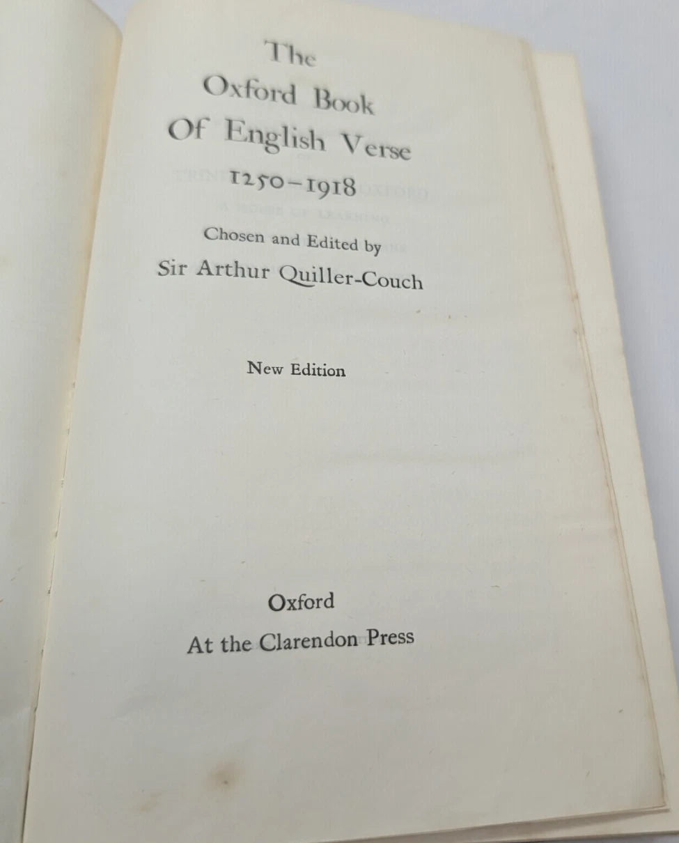 The Oxford Book of English Verse, 1250-1918