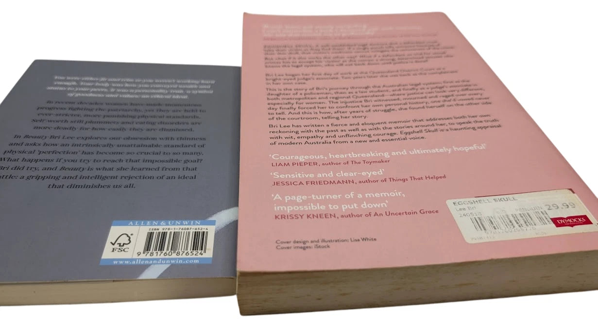Bri Lee 2-in-1 Paperback Book Bundle (Beauty + Eggshell Skull) Novels