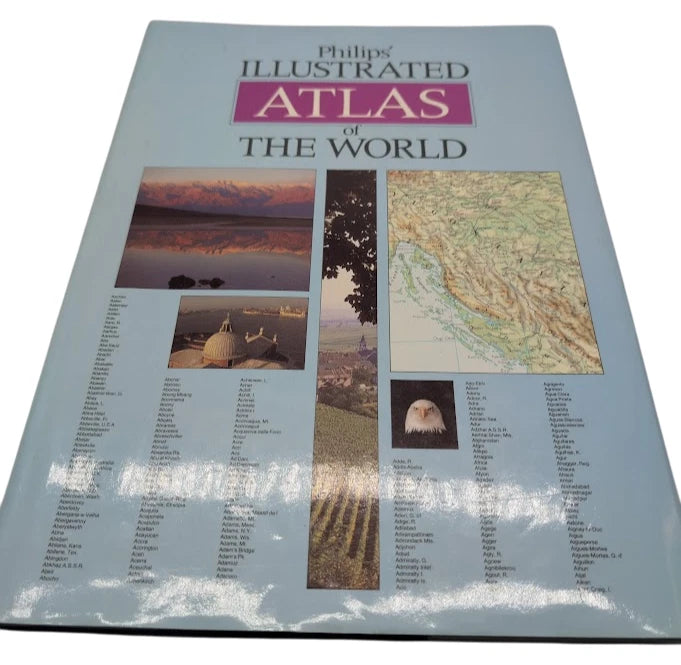 Philips Illustrated Atlas of the World, 1987 hardcover, copy photograph 4
