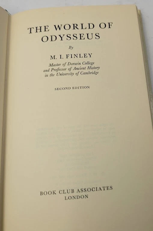 World of Odysseus Moses I Finley HC 1977 Ancient Greece Homer Classical History photo 5