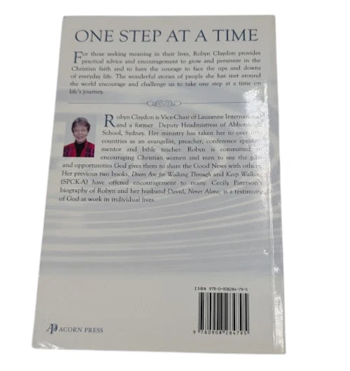 One Step at a Time -  by Robyn Claydon Christian Living SIGNED