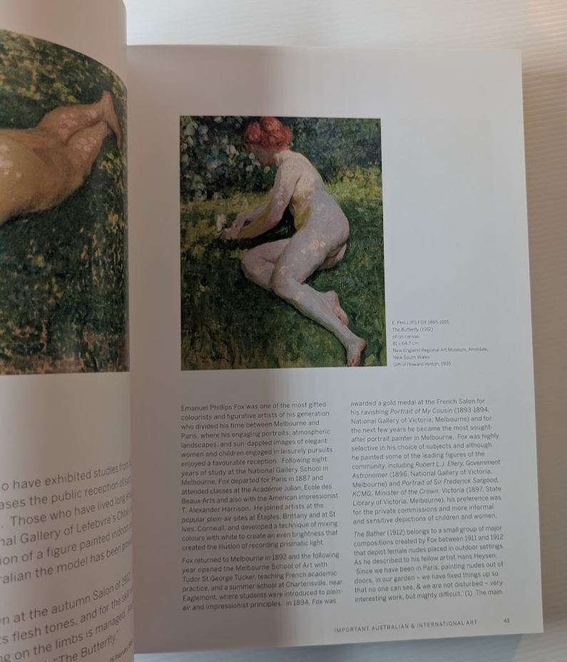 Important Australian & International Art’, 28 April 2026 by Smith & Singer - book detail 7
