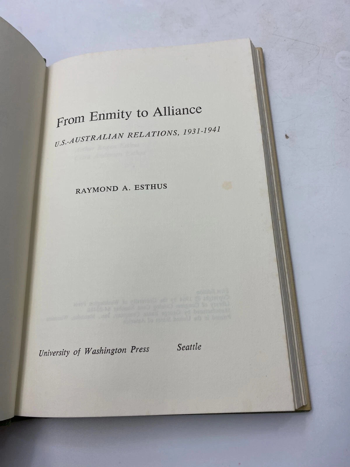 From Enmity to Alliance, actual copy photograph 4