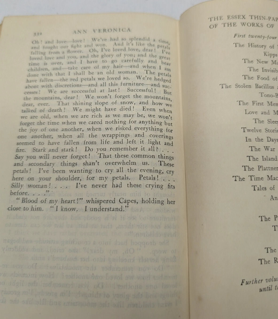 Ann Veronica  by H G Wells 1927 Hardcover