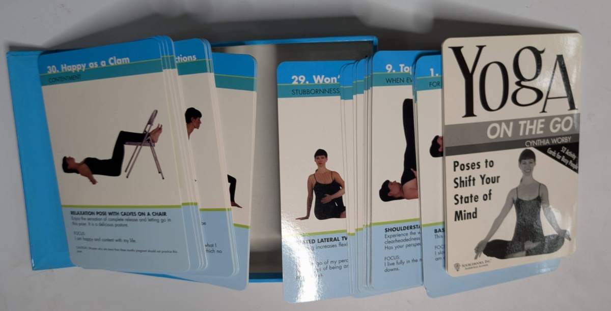 Yoga on the Go Cynthia Worby Yoga Fitness card set - book detail 5