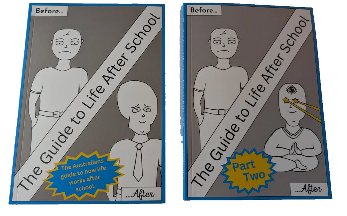 The Guide to Life After School by Jared Hunt: Parts One & Two - front covers
