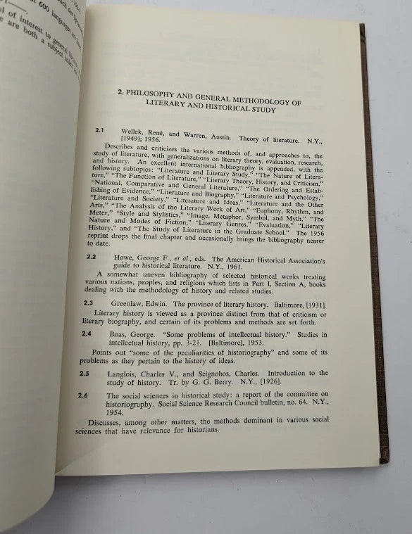 Bibliographical Guide to the Study of the Literature of the USA