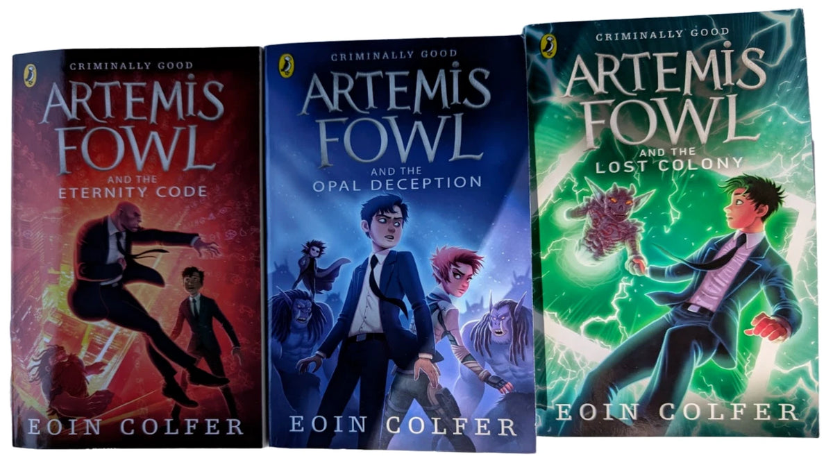 Artemis Fowl Three-book Bundle: The Eternity Code + The Opal Deception + The Lost Colony - front covers