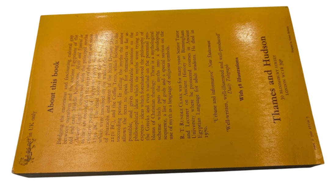 Myth and Symbol in Ancient Egypt by Robert Thomas Rundle Clark