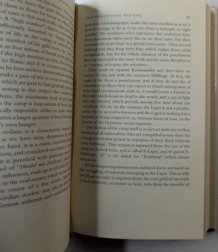 If This Is a Man / The Truce, actual copy, photograph 7