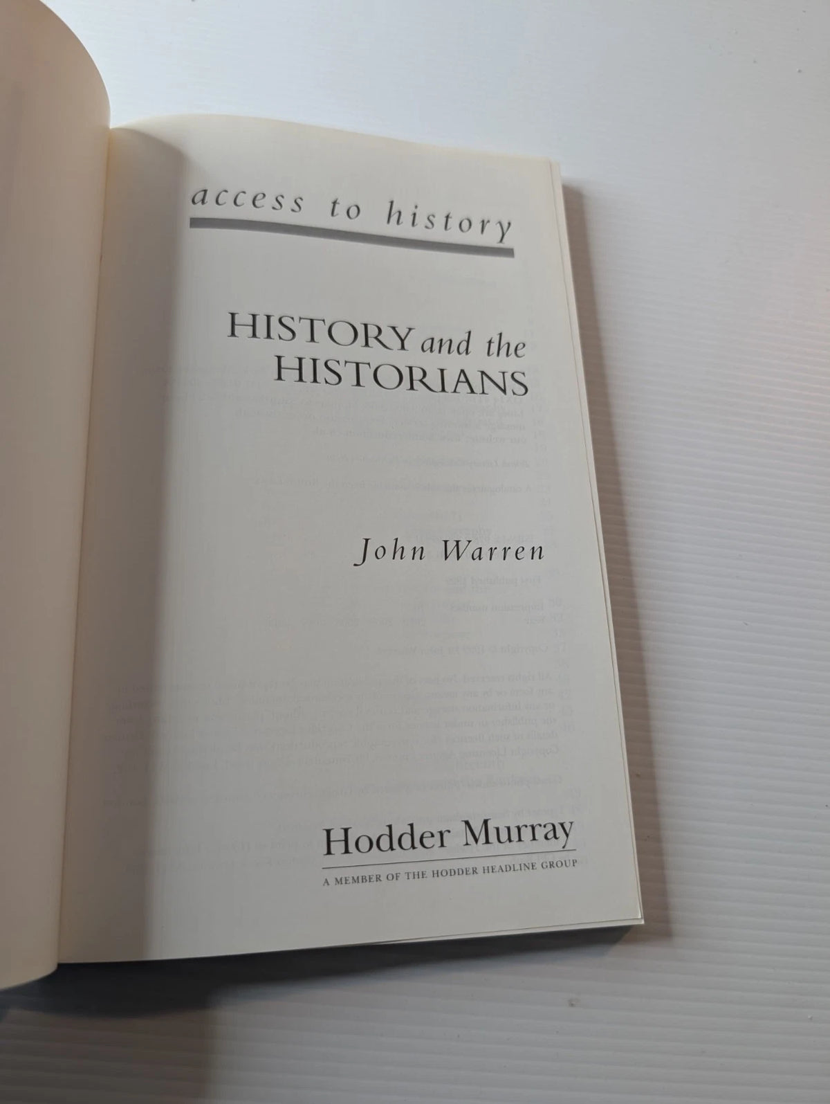 History and the Historians, actual book photo 5