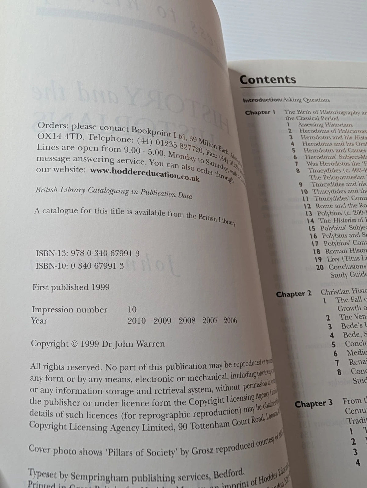 History and the Historians, actual book photo 4