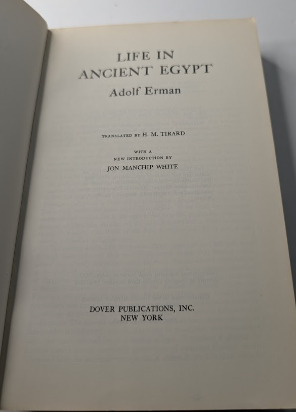 Life in Ancient Egypt by Adolf Erman - book detail 4