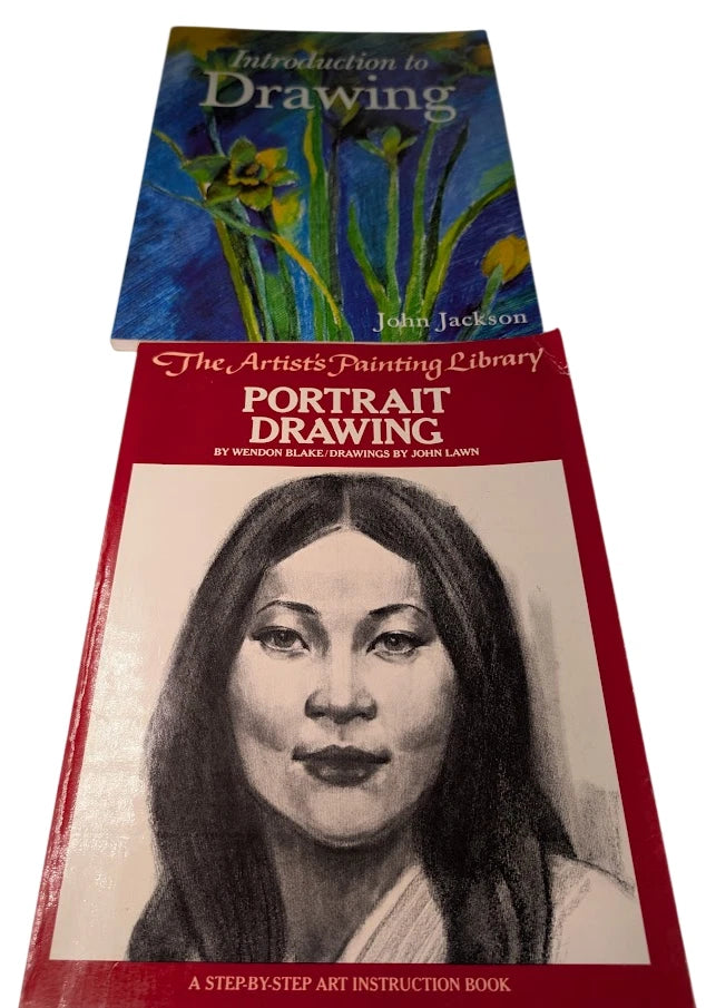 Drawing Book Bundle: Introduction to Drawing + Portrait Drawing - book covers
