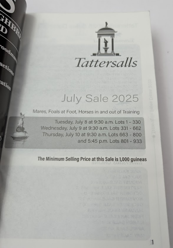 Tattersalls July Sale 2025 Catalogue - book detail 4