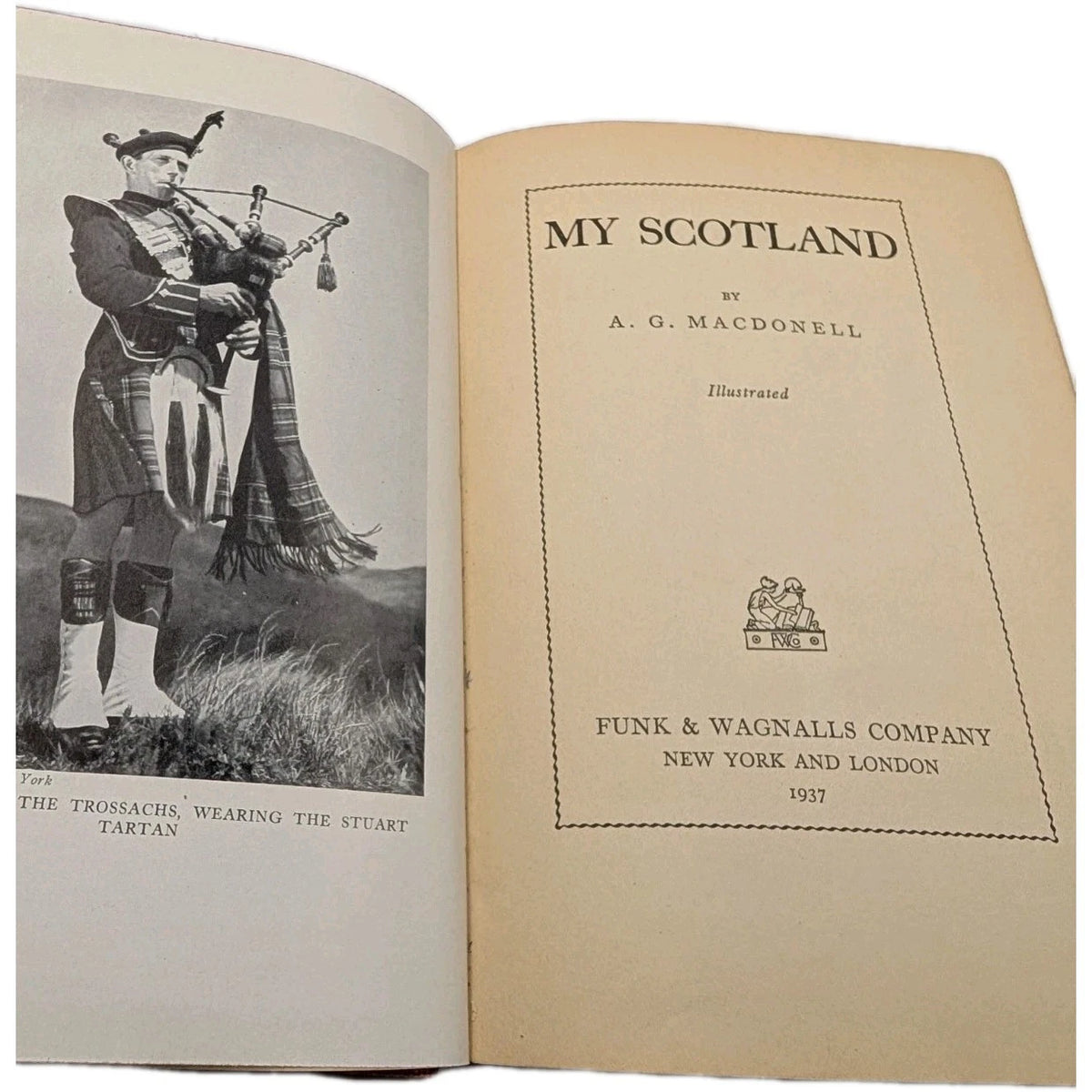 My Scotland AG Macdonell HC 1937 First Edition Scottish History Culture photo 4