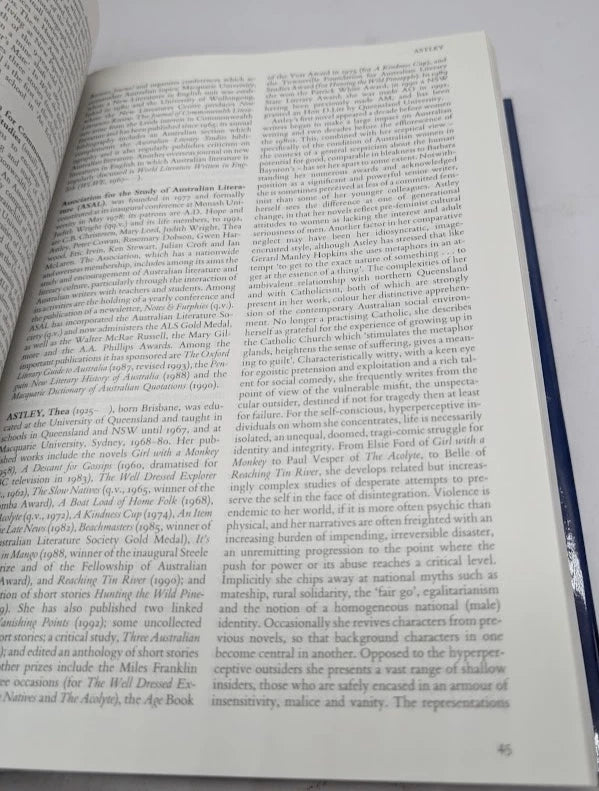 The Oxford Companion to Australian Literature, 1995 hardcover, copy photograph 6